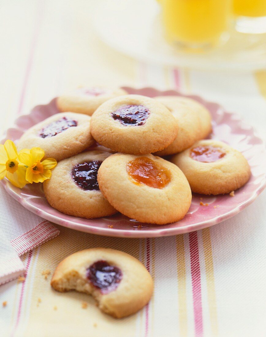 Thumbprint Cookies with Assorted Jams