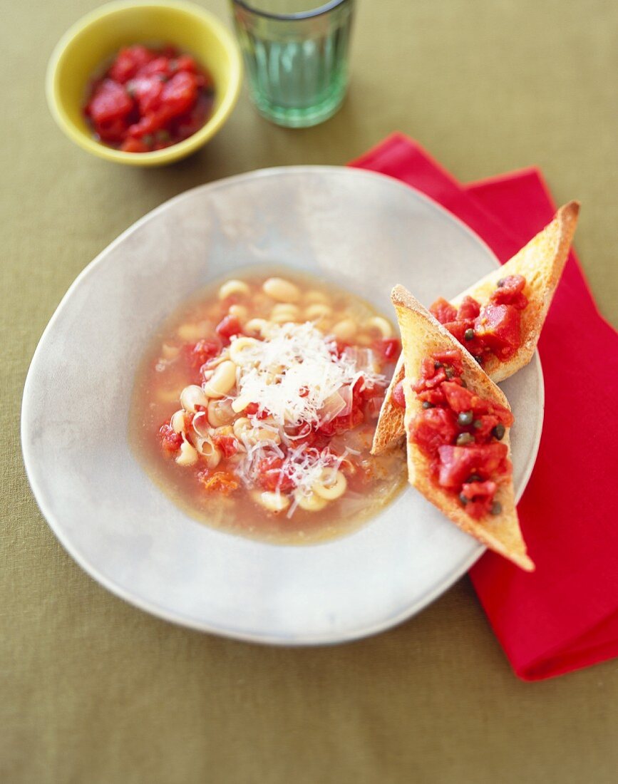 Pasta e fagioli (pasta and beans, Italy)