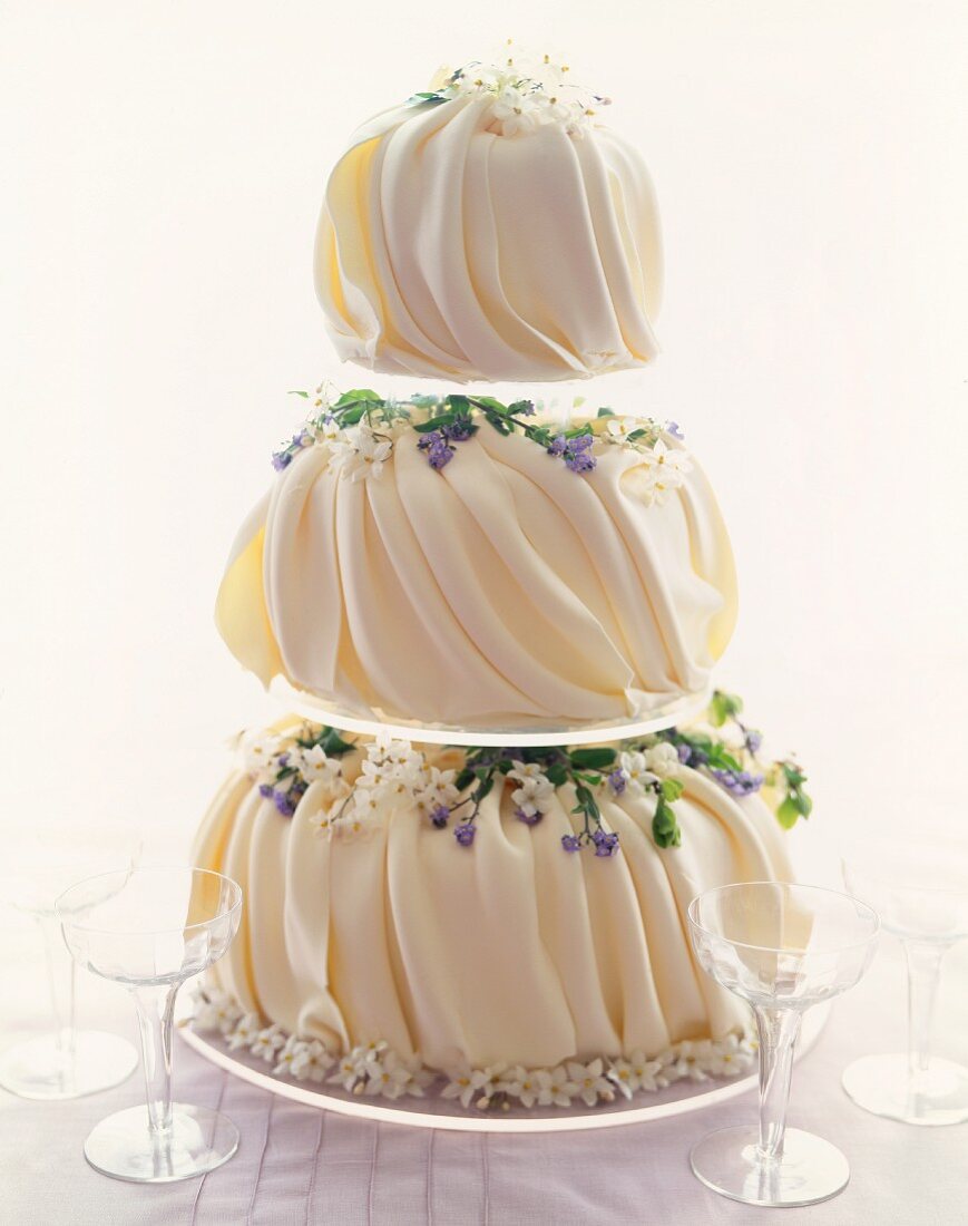 Elegant Three Tiered Wedding Cake