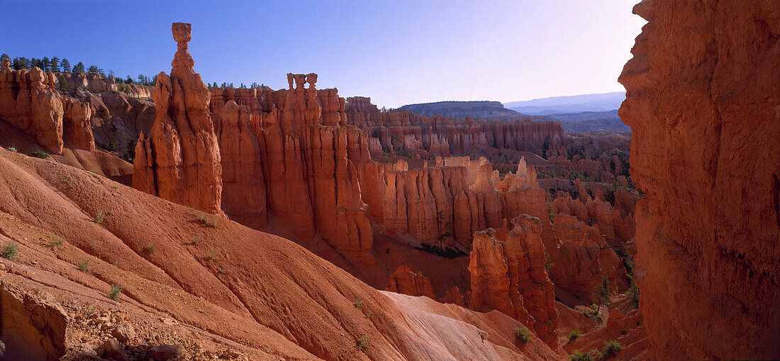 Rock formation under blue sky, Bryce Canyon, Utah, USA