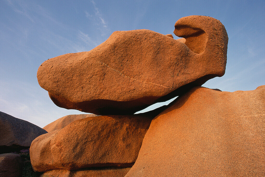 Felsformation, Côte de Granit, Bretagne, Frankreich