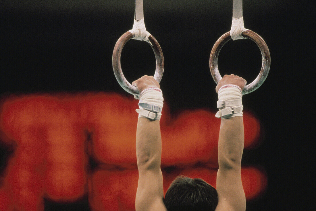 Gymnast at the rings