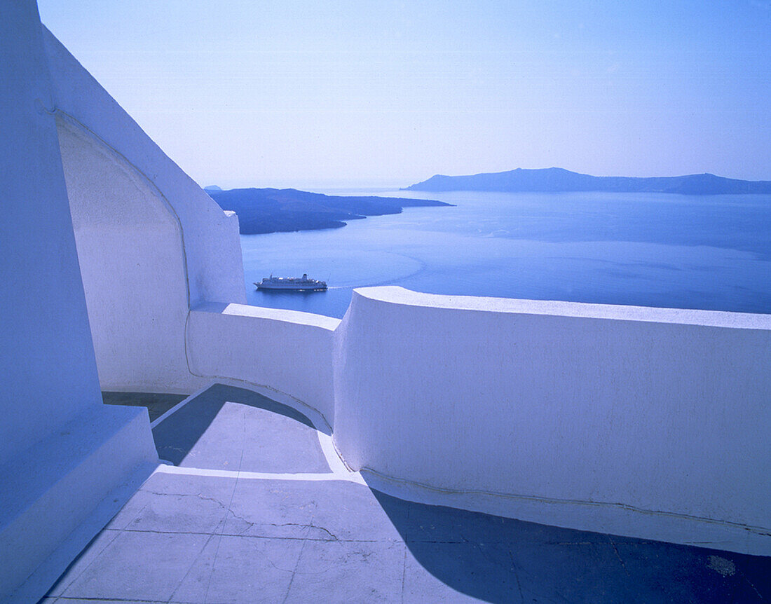 Blick von Thira Santorin, Griechenland
