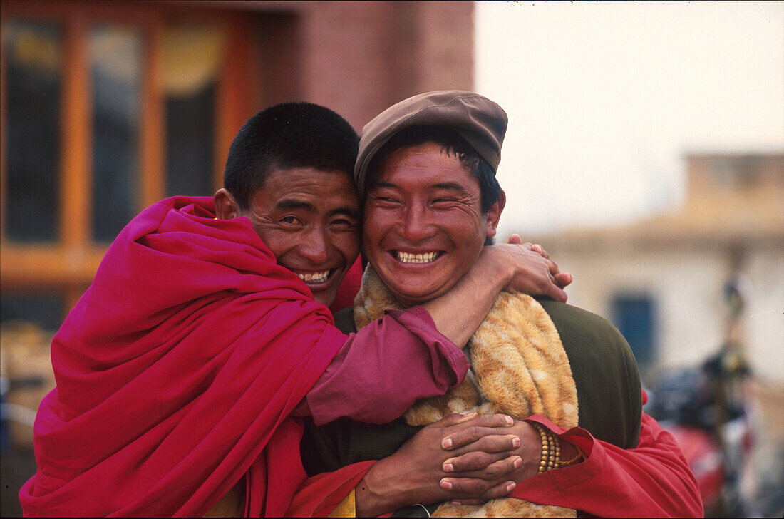 Tibetische Mönche Qinghai See, Tibet