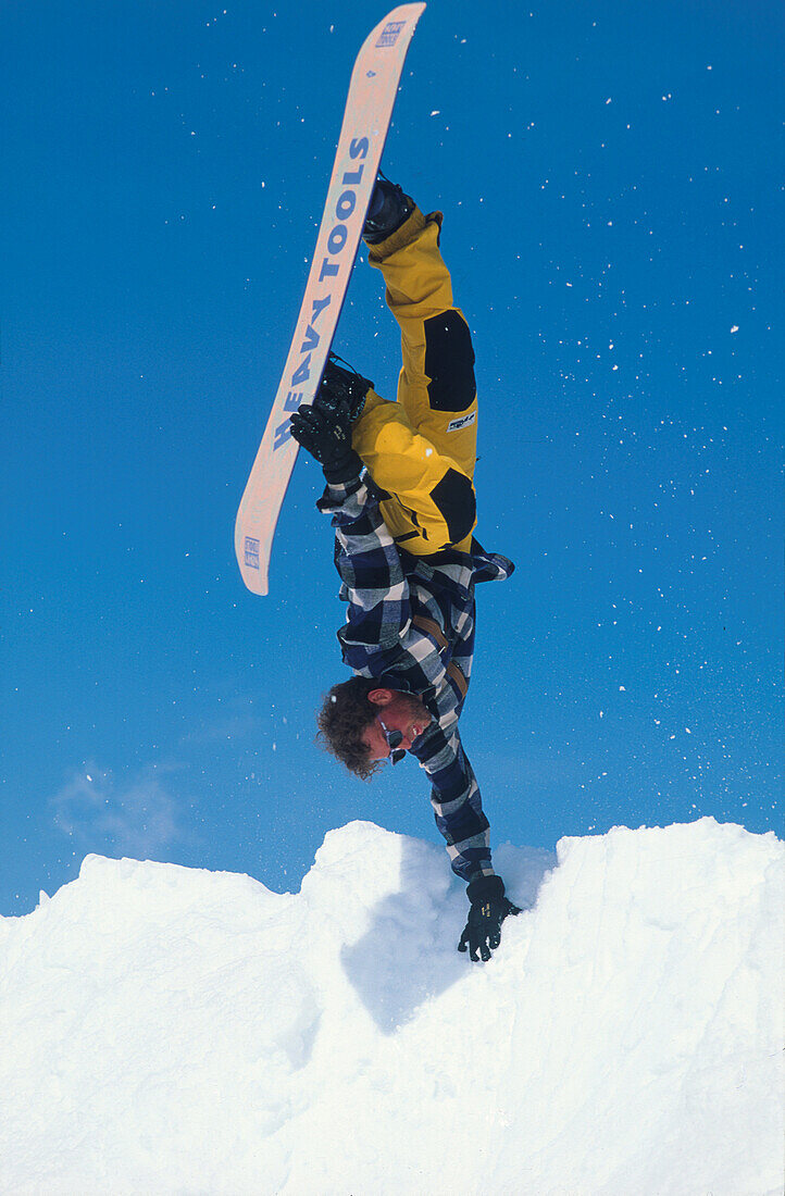 Snowboarding Handstand
