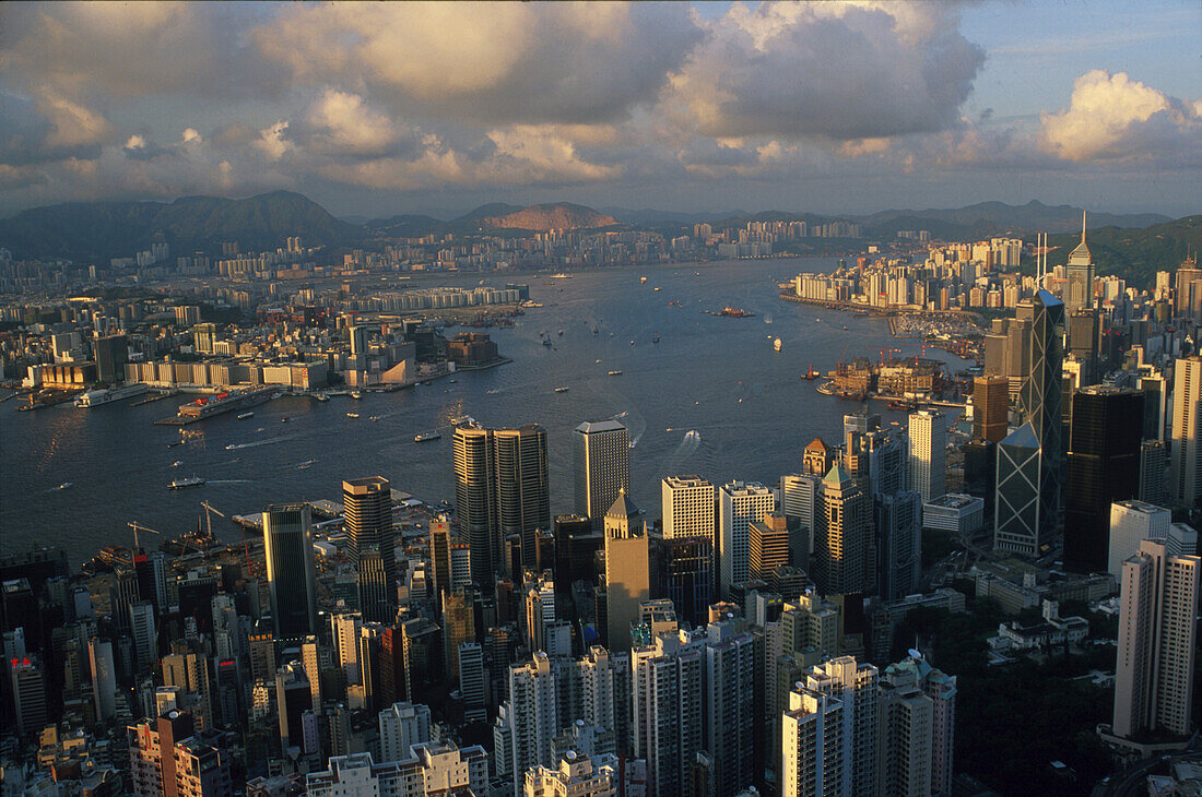 Hong Kong Hafen und Skyline Hong Kong