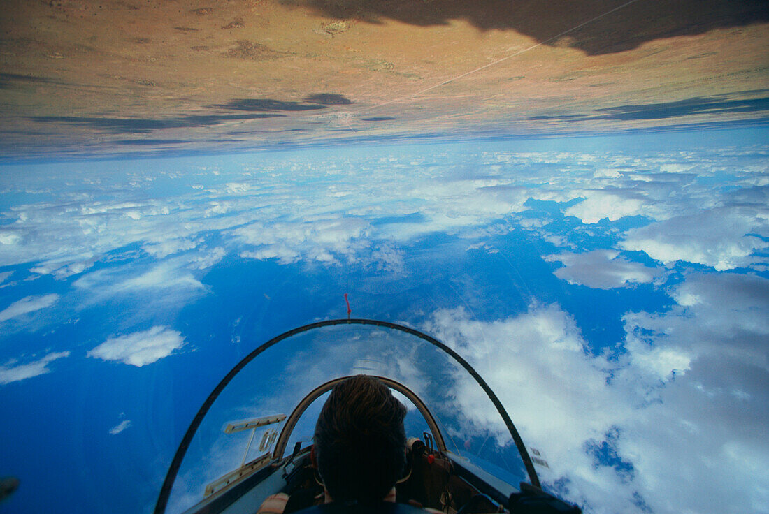 View from planes cockpit, upside down