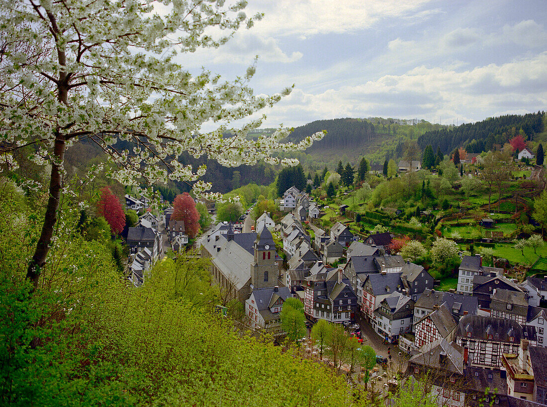 View over Monschau, Eifel, Germany