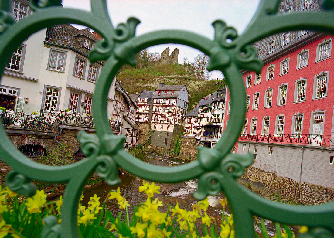 On a bridge in Monschau, Eifel, Germany