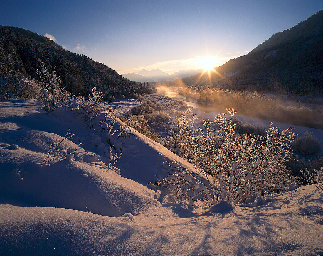 Werdenfelser Land, Garmisch, Bayern, Deutschland, Isar bei Vorderriß, Isar bei Vorderriß