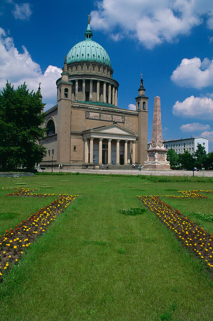 Nikolaikirche and old city hall, Potsdam, Brandenburg, Germany