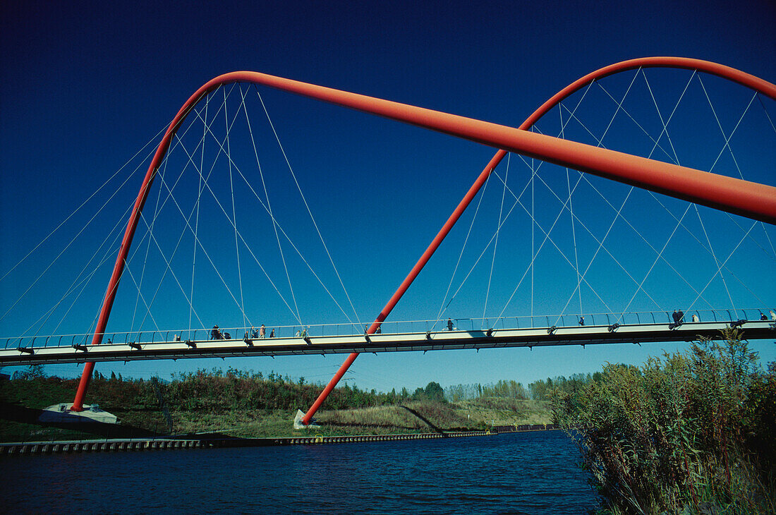 Brücke, Nordsternpark, Gelsenkirchen, RuhrgebietW, Deutschland, Nordrhein Westfalen