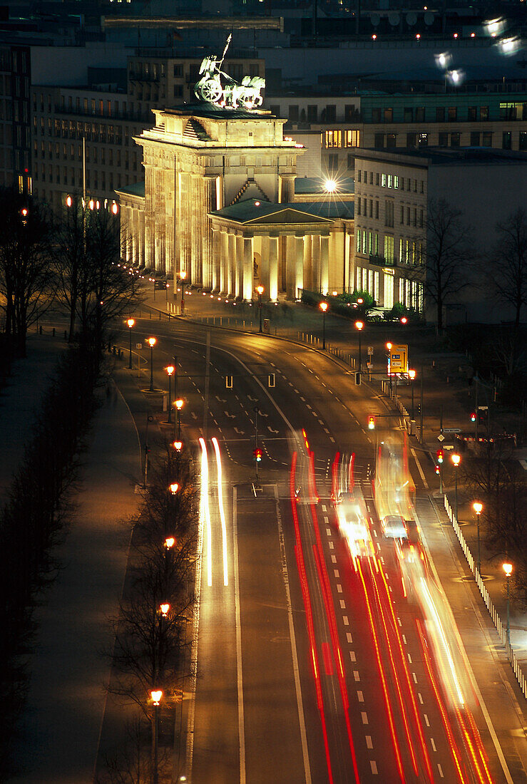 Blick Brandenburger Tor, Berlin, Deutschland