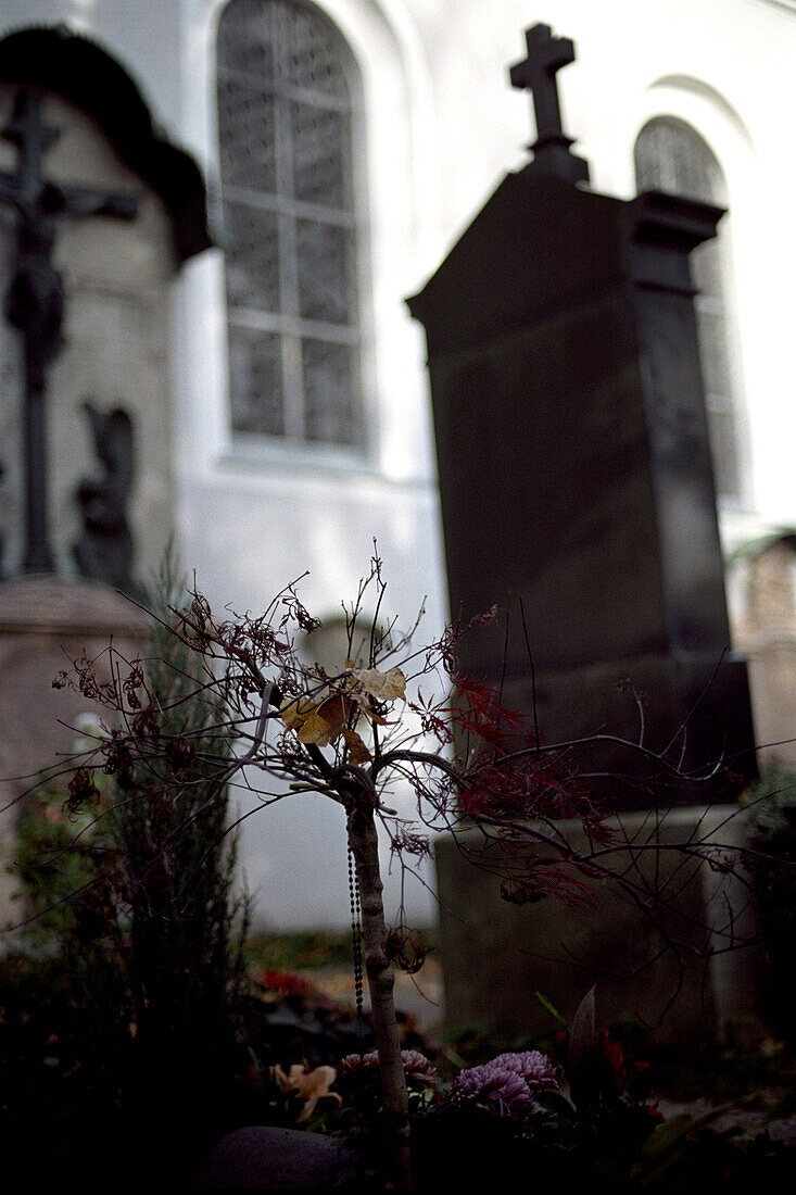 Grave from Rainer Werner Fassbinder, cemetery bogenhausen, Munich, Germany