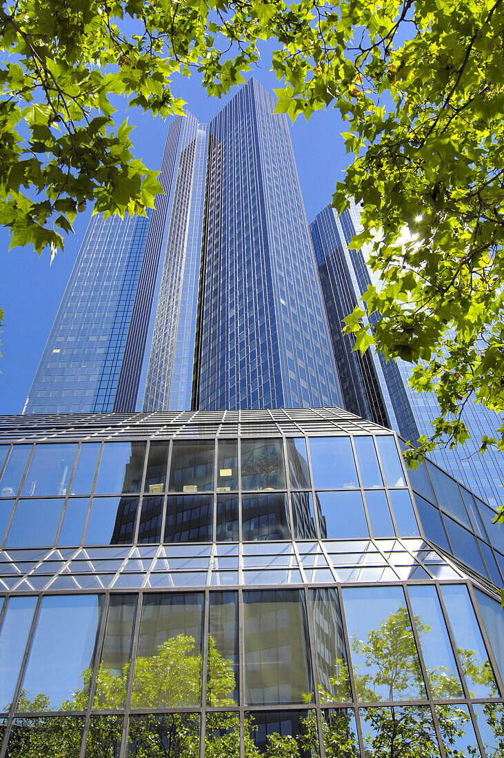 High rise buildings in Frankfurt, Hesse, Germany