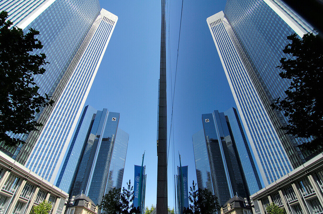 Eurotower and Deutsche Bank, Frankfurt, Hesse Germany