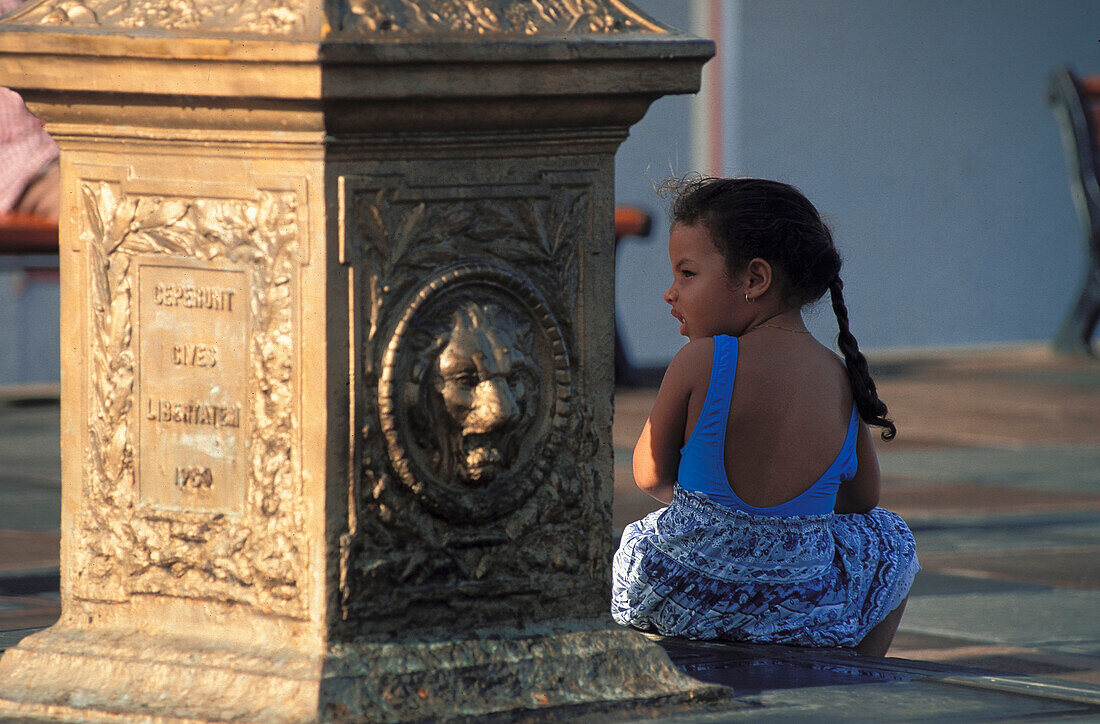 Girl, Iles de Saintes, Guadeloupe Caribbean, America