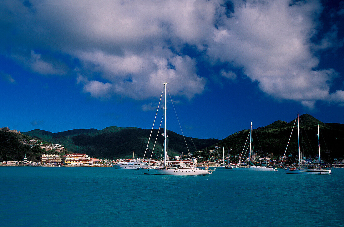 Sailing ships, Sint Maarten Caribbean, America