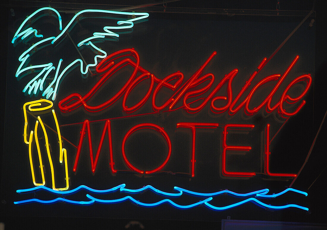 Luminous Advertising, Motel, Panorama City Florida, USA