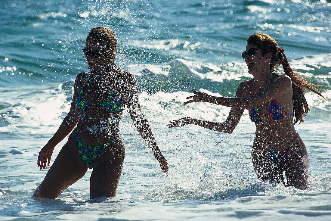 Panama City Beach, Swimming girls Florida, USA