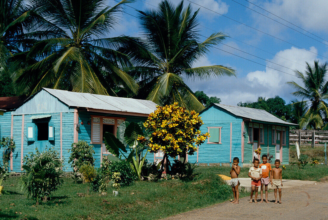 Häuser, Los Rios, Dominikanische Republik Karibik