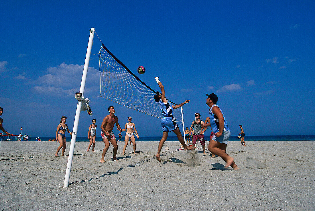 Beachvolleyball, Playa de San Juan, near Alicante Costa Blanca, Spain