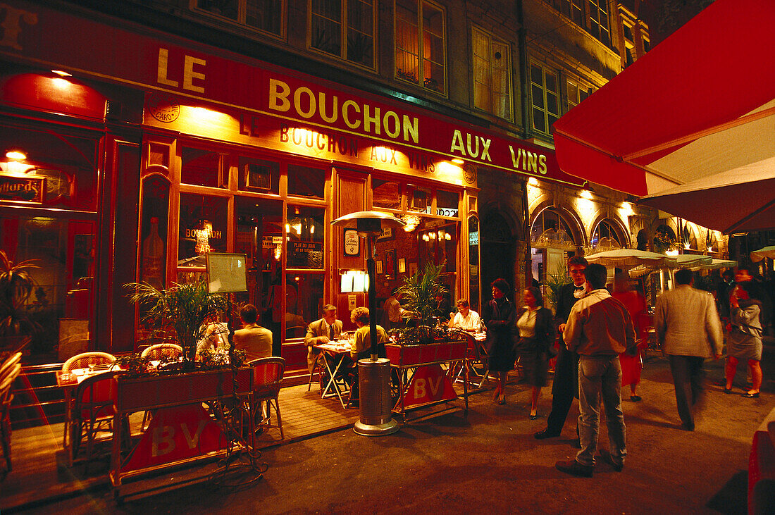 Bar Le Bouchon aus Vins, Rue Merciére Lyon, France