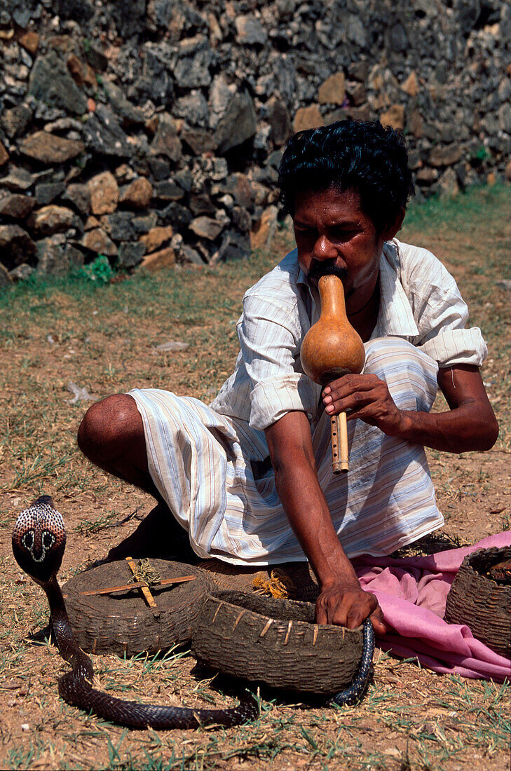 Snake-charmer with Cobra, Galle Sri Lanka