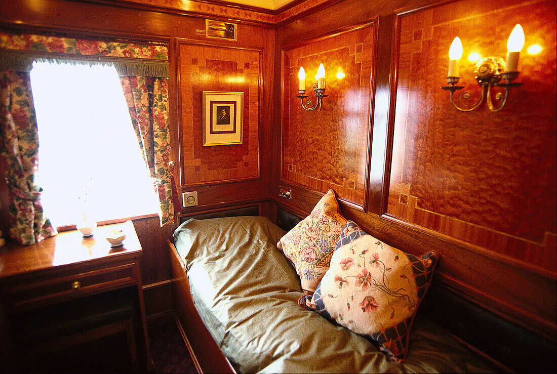 Abteil im Zug Royal Scotsman, Schottland, Grossbritannien, Europa