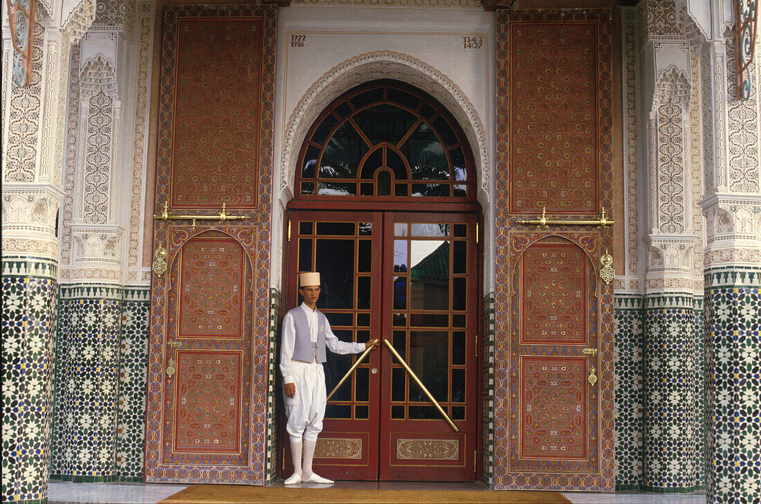 Tuersteher, Hotel Mamounia, Marrakesch Marokko