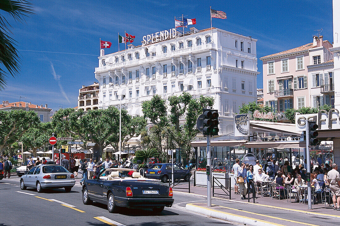 Boulevard de la Croisette, Cannes, Côte d'Azur, Frankreich
