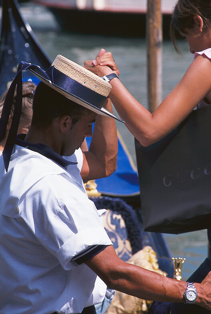 Gondolieri, Canale Grande Venice, Italy