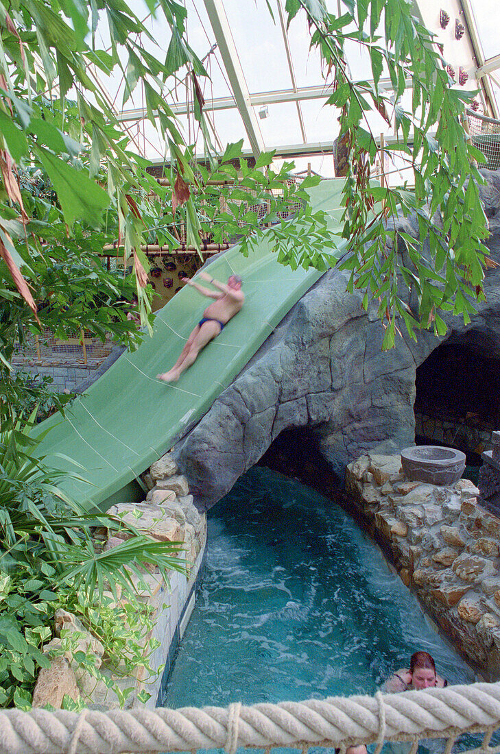 Water slide, Center Parcs, De Femhof Netherlands