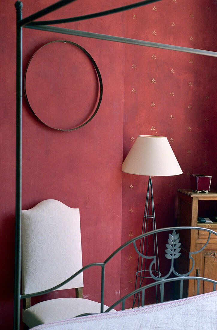 Interior view of a hotel room, Drome, France