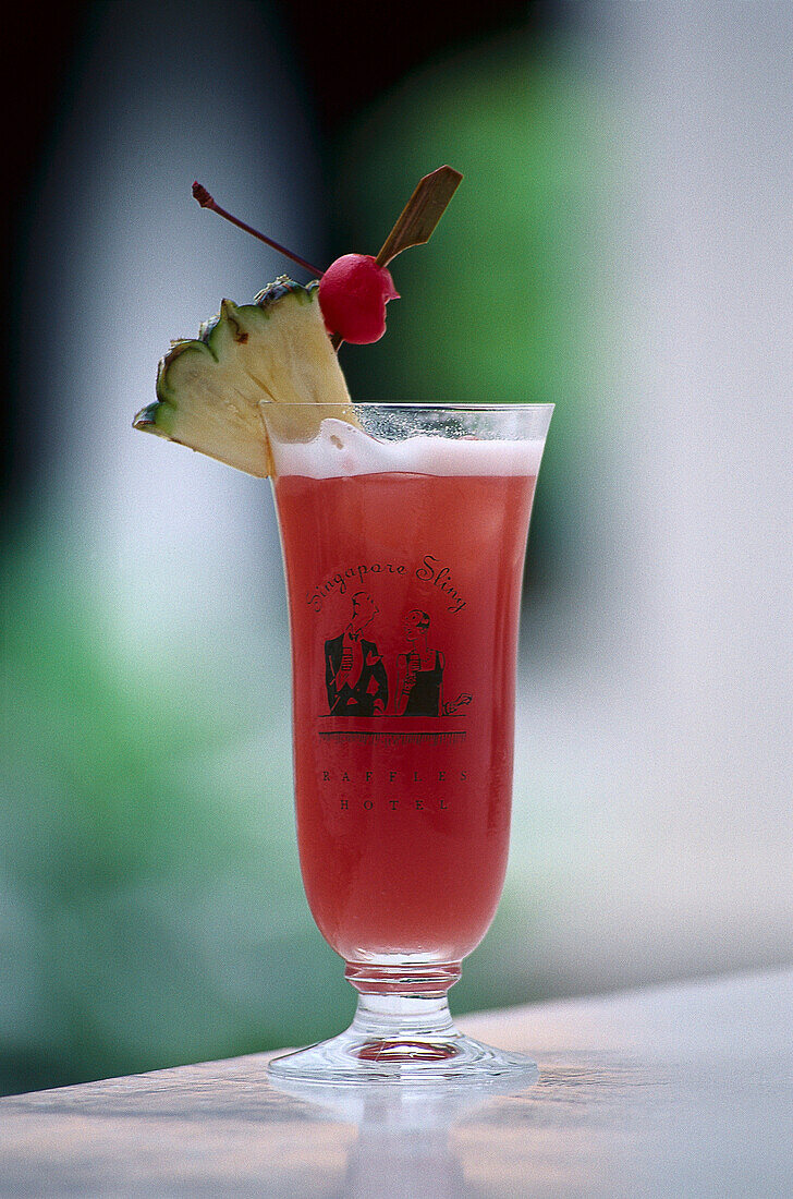 Singapur Sling Cocktail, Hotel Raffles, Singapur, Asien