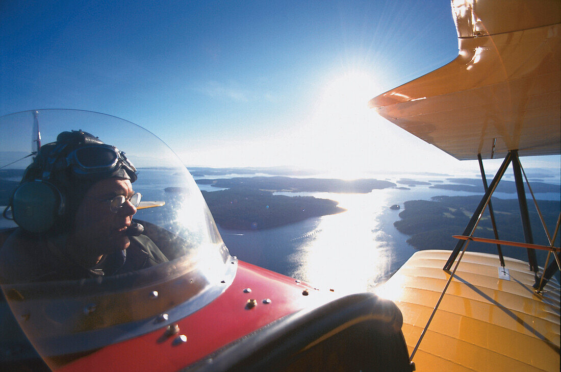 Flug im Dopppeldecker