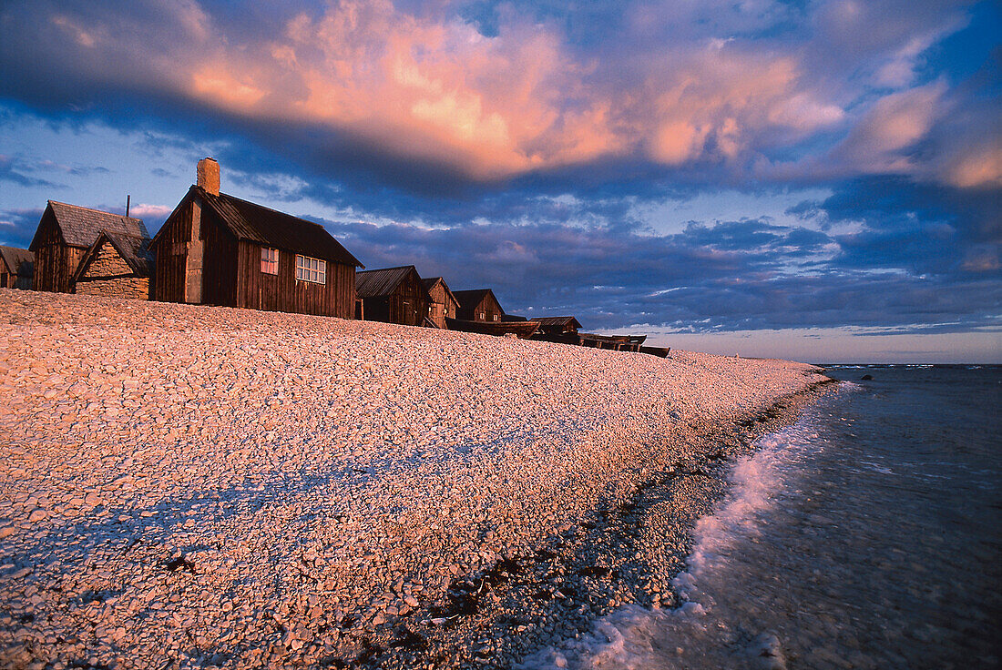 Häuser am Meer, Insel Farö, Gotland, Schweden