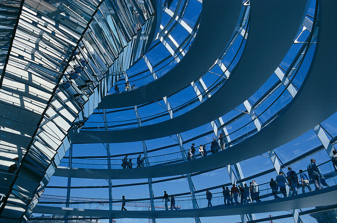 Glaskuppel im Reichstag, Berlin, Deutschland