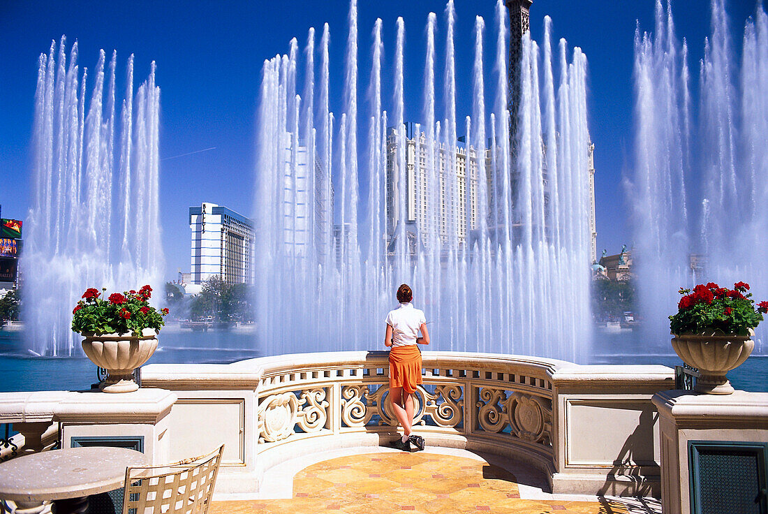 Fontänen vor dem Hotel Bellagio, Las Vegas, Nevada, USA, Amerika