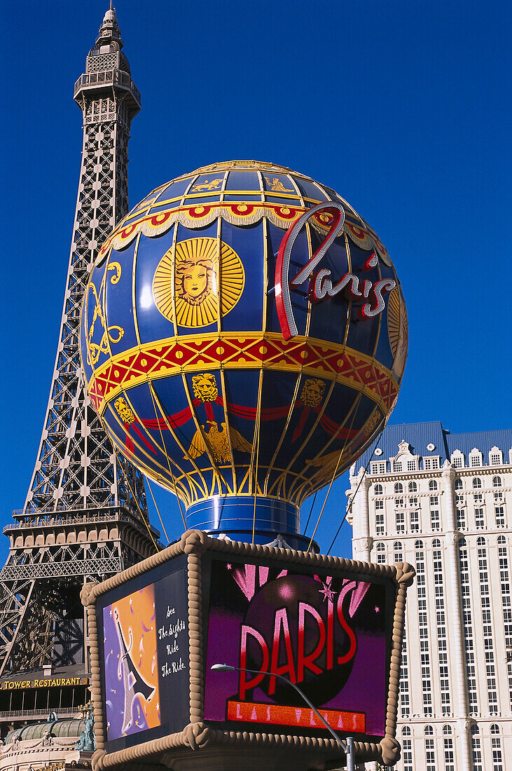 Detail of the Paris Las Vegas Hotel, Las Vegas, Nevada, USA, America