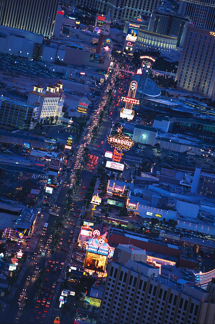 The Strip from Stratosphere, Las Vegas Nevada, USA