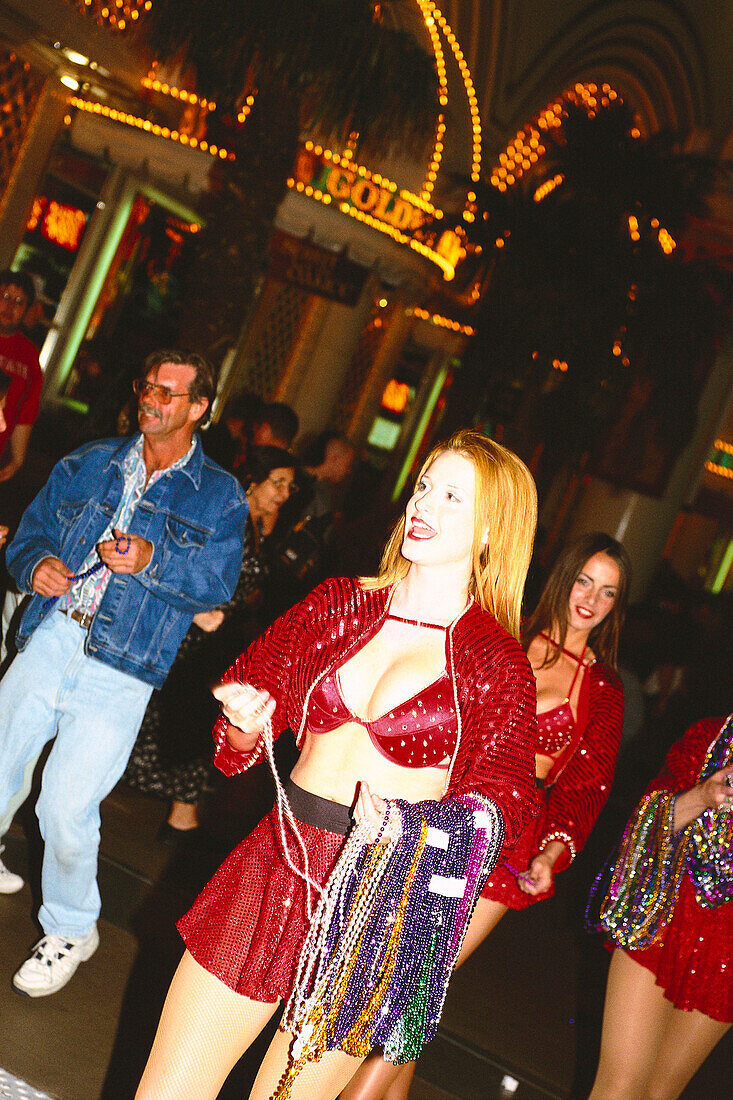 Glitter Girls on Fremont Street, Las Vegas Nevada, USA