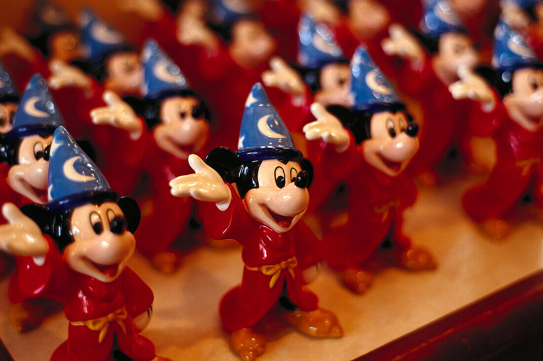 Nahaufnahme von Micky Maus Figuren, Disneyworld, Orlando, Florida, USA, Amerika