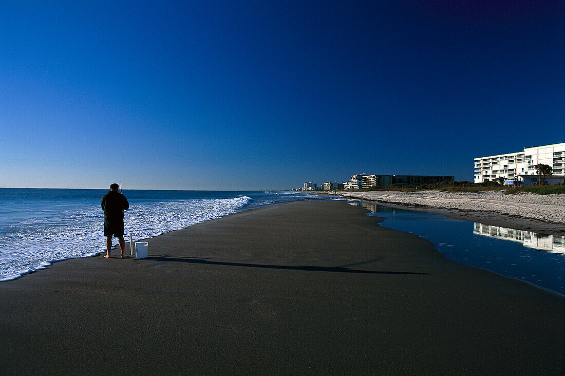 Morning fisherman, Cocoa Beach, Florida USA