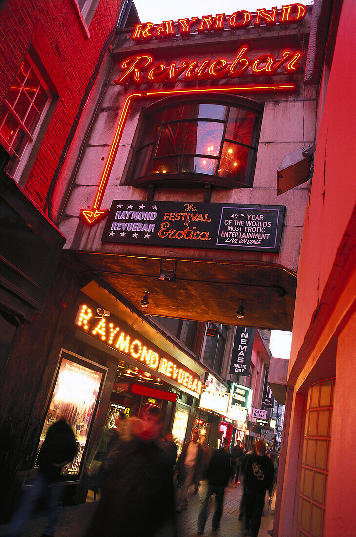 Naughty Soho in the evening, London, England, Great Britain
