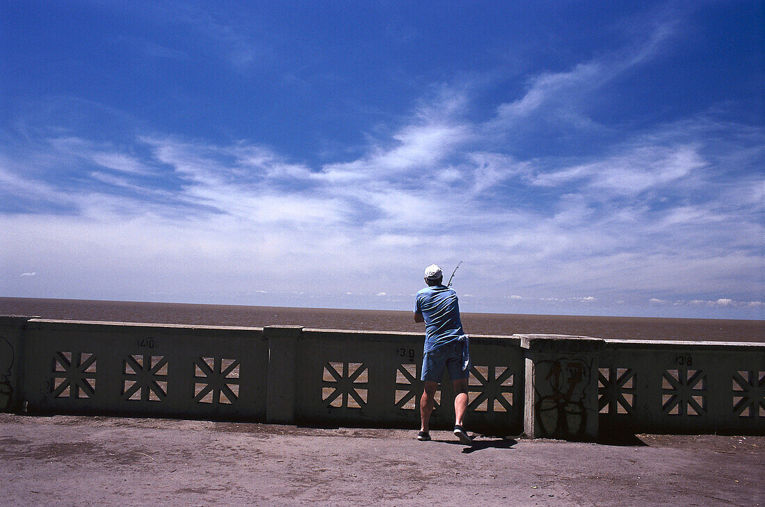 Fishing on the Rio de la Plata, Buenos Aires Argentinia