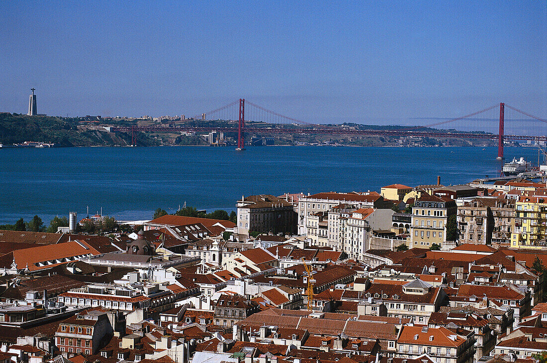 The Baixa and the Tagus, Lisbon Portugal