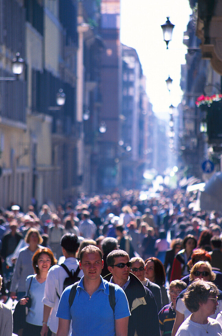 Shopping in the Tridente Road, Rome, Lazio Italy