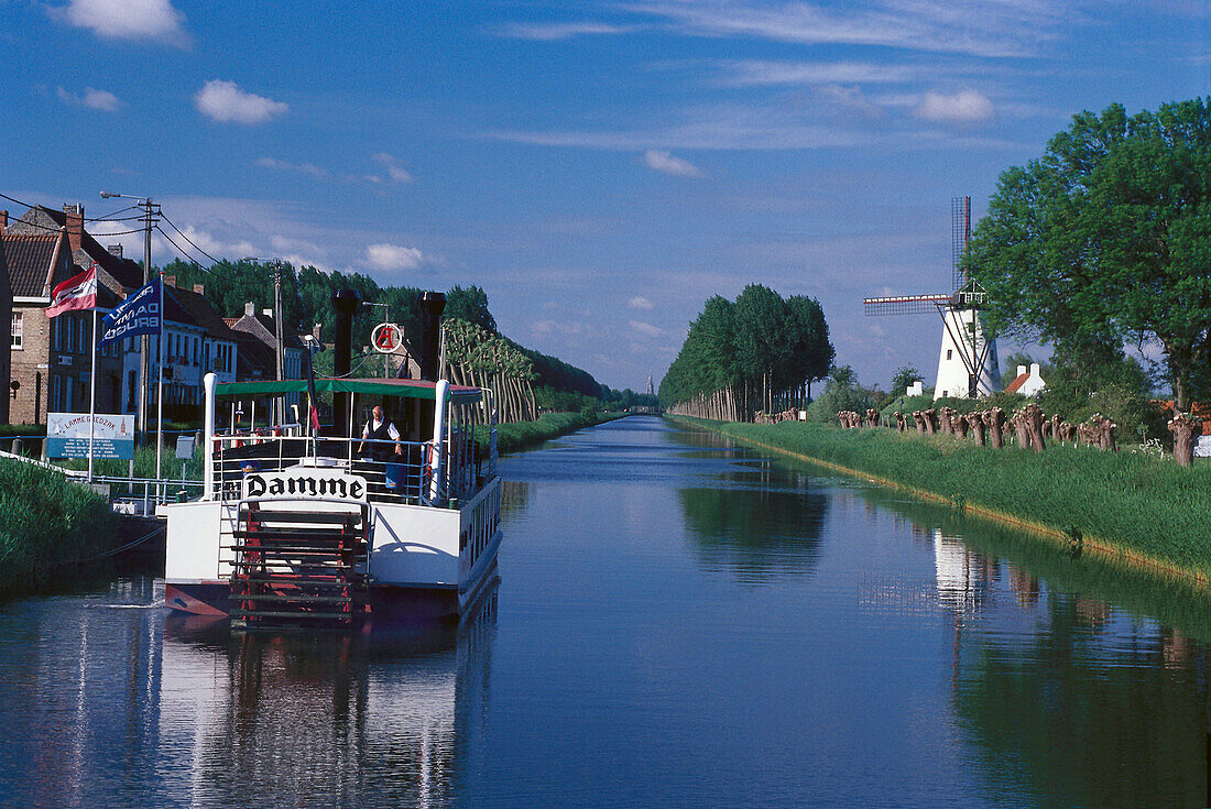 Damme Kanal, Norden Brügge, Westflandern, Belgien