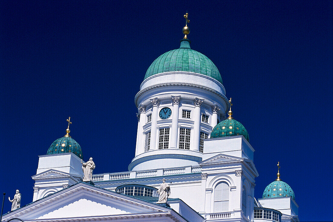 Dome of the Helsinki Cathedral, Helsingin tuomiokirkko, Senate Square, Helsinki, Finland